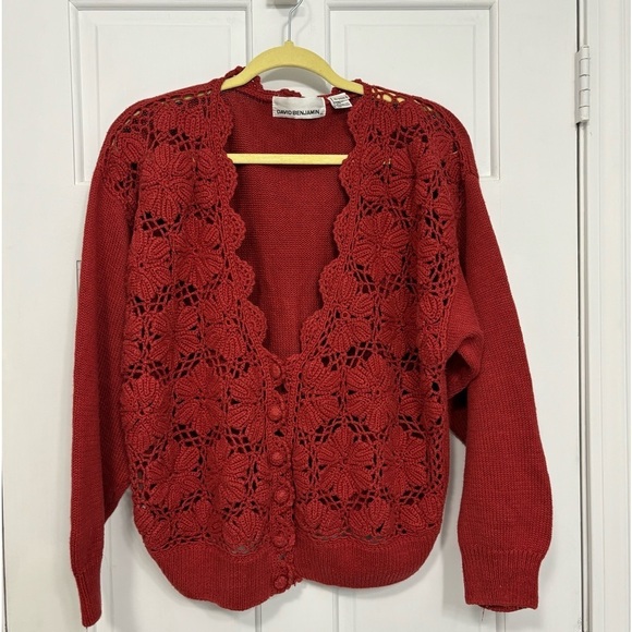 Vintage David Benjamin Sweater Burnt‎ Orange Size L - Picture 1 of 4
